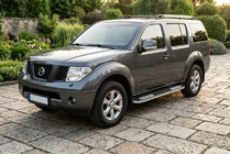 Nissan Pathfinder R51 2005-2014 гг. Боковые Подножки Tayga V2 (2 шт., Алюминий) фото 1