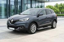 Renault Kadjar 2015-2022 гг. Боковые Подножки Tayga V2 (2 шт., Алюминий) фото 1