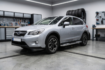 Subaru XV 2011-2017 гг. Боковые Подножки Tayga V2 (2 шт., Алюминий) фото 1