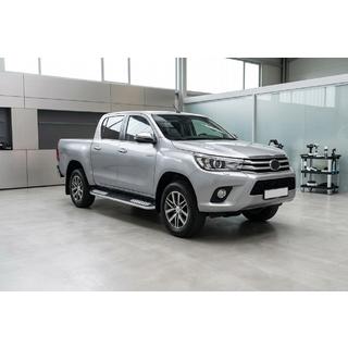Боковые Подножки Tayga V2 (2 шт., Алюминий) Toyota Hilux 2015- гг. фото 1