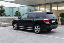 Toyota Highlander 2008-2013 гг. Боковые Подножки Tayga V2 (2 шт., Алюминий) фото 1