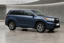 Toyota Highlander 2013-2019 гг. Боковые Подножки Tayga V2 (2 шт., Алюминий) фото 1