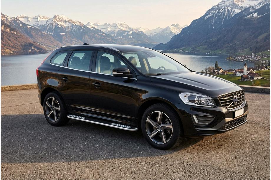 Volvo XC60 2009-2017 гг. Боковые Подножки Tayga V2 (2 шт., Алюминий) Image