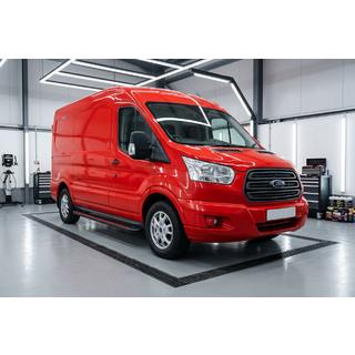 Боковые Подножки Maya Red (2 шт., Алюминий) Ford Transit 2014- гг. фото 1