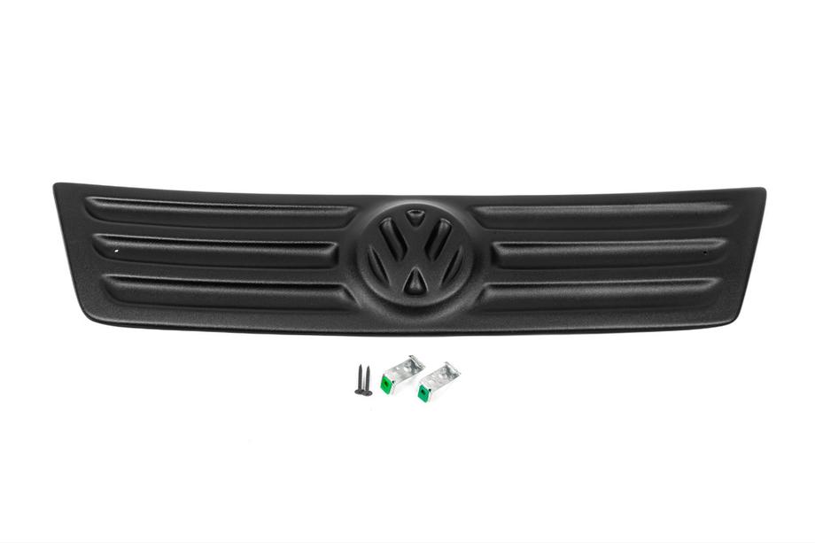 Volkswagen Caddy 2004-2010 гг. Зимняя накладка на решетку радиатора (верхняя) глянцевая Фото 4