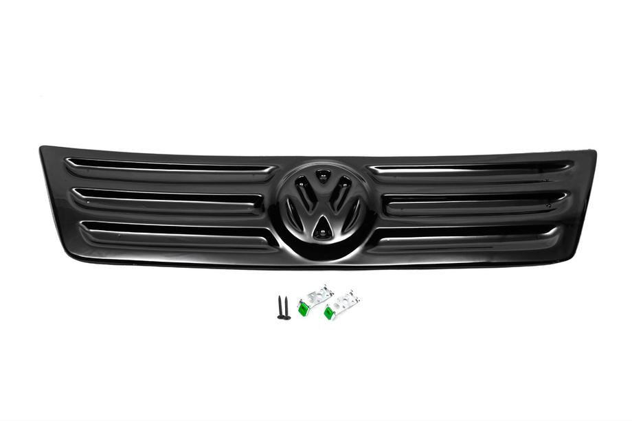 Volkswagen Caddy 2004-2010 гг. Зимняя накладка на решетку радиатора (верхняя) глянцевая Фото 6