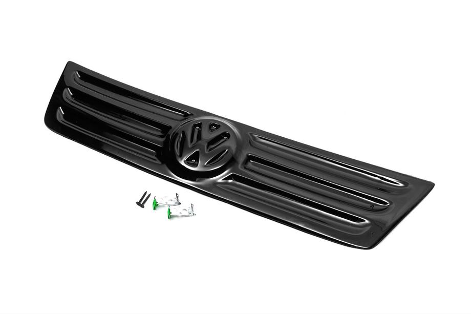 Volkswagen Caddy 2004-2010 гг. Зимняя накладка на решетку радиатора (верхняя) глянцевая Фото 7