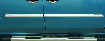 Fiat Doblo I 2001-2005 гг. Дверные молдинги нержавейка (4 шт) OmsaLine - Итальянская Нержавейка фото 1