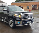 Toyota Tundra 2007-2021 гг. Передняя защита ST008 (нержавейка) фото 3