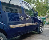 Fiat Doblo I 2005-2010 гг. Молдинги на двери Широкая модель (4 шт, нержавейка) Carmos - Турецкая Нержавеющая Сталь фото 2