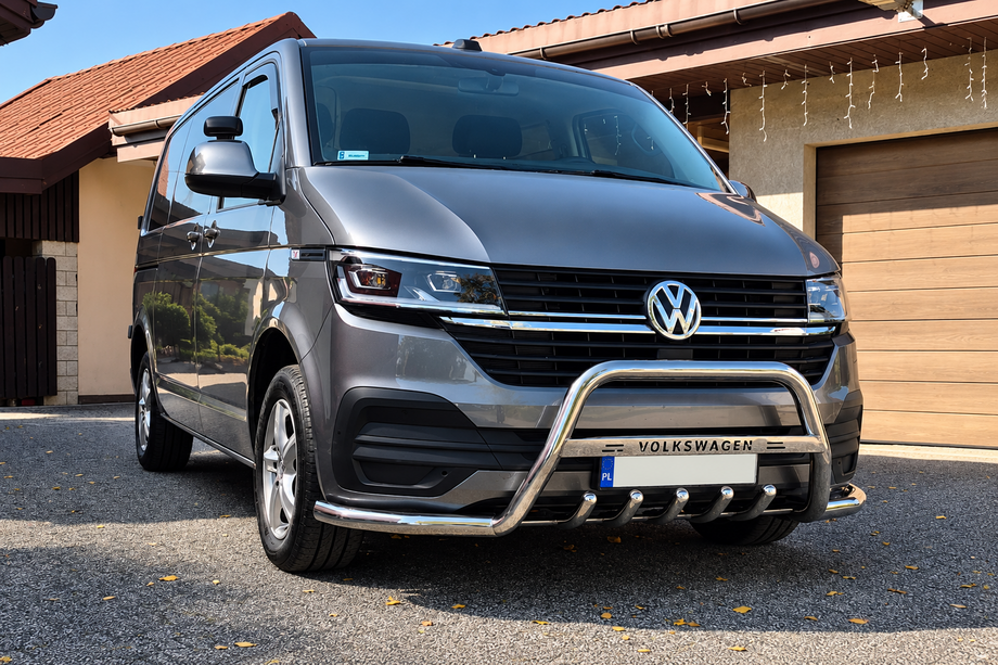 Volkswagen T6 2015-2024 гг. Кенгурятник WT004-ST (нерж.) Image