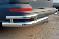 Volkswagen T6 2015-2024 гг. Задние уголки AK003-Double (2 шт., нержавейка) фото 1