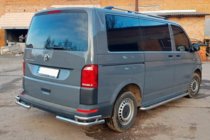 Volkswagen T6 2015-2024 гг. Задние уголки AK003-Double (2 шт., нержавейка) фото 6
