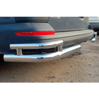 Задние уголки AK003-Double (2 шт., нержавейка) Volkswagen T6 2015-2024 гг. фото 1