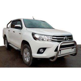 Защита переднего бампера WT007 (нержавейка) Toyota Hilux 2015- гг. фото 2
