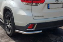 Toyota Highlander 2013-2019 гг. Задние уголки (2 шт., нержавейка) фото 2
