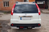 Nissan X-trail T31 2007-2014 гг. Задние углы AK003-Double (2 шт., нержавейка) фото 3