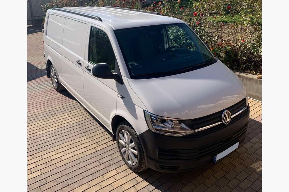 Volkswagen T6 2015-2024 гг. Интегрированные рейлинги (черные) Длинная База Фото 37