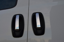 Fiat Doblo II 2010-2022 гг. Хромированные Накладки на Ручки (4 шт., Нержавейка) OmsaLine - Итальянская Нержавейка фото 1