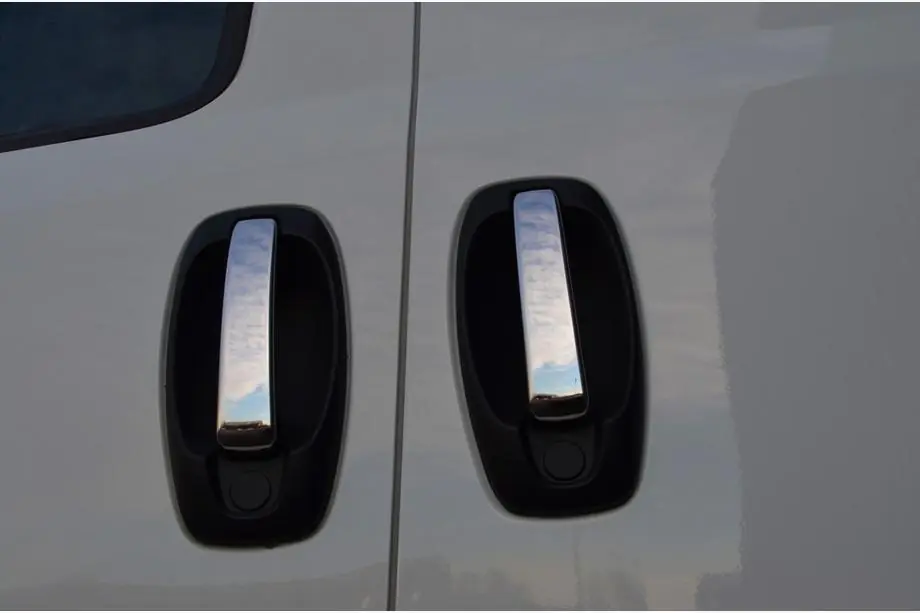 Fiat Doblo II 2010-2022 гг. Хромированные Накладки на Ручки (4 шт., Нержавейка) Фото 1