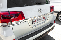 Toyota Land Cruiser 200 2007-2021 гг. Рамка для Номерного Знака Стандарт Черный фото 7