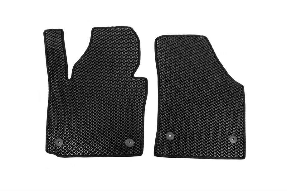 Volkswagen Caddy 2010-2015 гг. Коврики EVA (черные) 5 шт., передние и задние (для MAXI, 2 сдвижные двери) Фото 24
