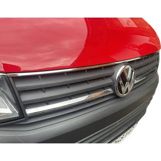 Верхняя накладка на решетку радиатора 2015-2019 (1 шт, нержавейка) Volkswagen T6 2015-2024 гг. фото 1