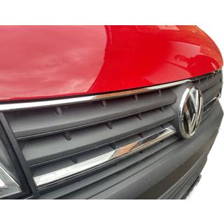 Верхняя накладка на решетку радиатора 2015-2019 (1 шт, нержавейка) Volkswagen T6 2015-2024 гг. фото 4