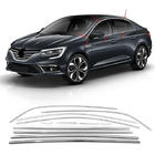Renault Megane IV 2016-2025 гг. Полный комплект окантовки окон (Sedan, 12 шт., нержавейка) Carmos - Турецкая Нержавеющая Сталь фото 1