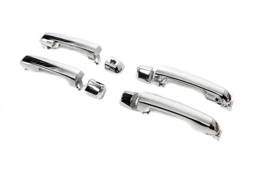 Toyota Land Cruiser 200 2007-2021 гг. Дверные ручки в сборе 2015-2021 (Хром, 4 шт) Image