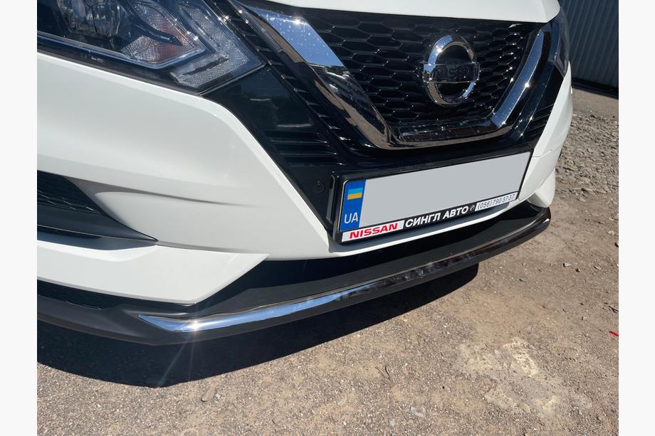 Nissan Qashqai 2014-2021 гг. Накладка на передний бампер из нержавеющей стали (2017↗︎) Фото 6