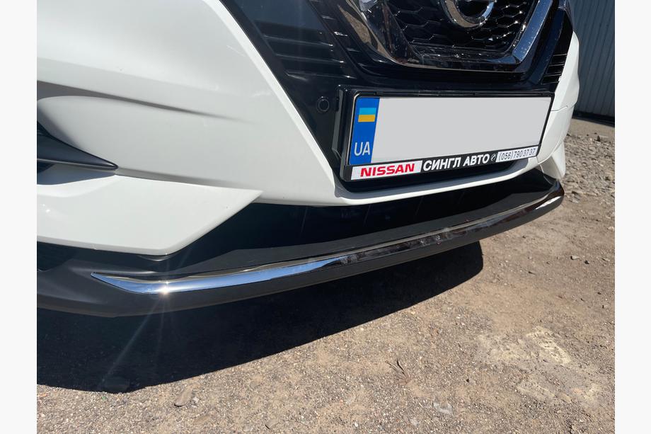 Nissan Qashqai 2014-2021 гг. Накладка на передний бампер из нержавеющей стали (2017↗︎) Фото 3