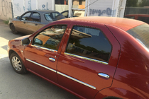 Renault Logan I 2008-2013 гг. Дверные молдинги нержавейка (4 шт) Carmos - Турецкая Нержавеющая Сталь фото 3
