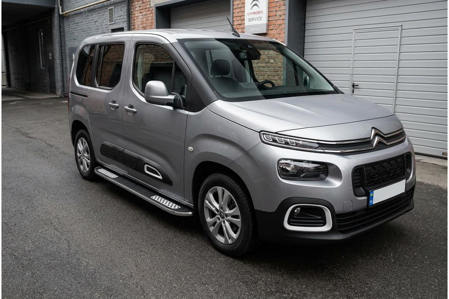 Citroen Berlingo/Multispace 2018- гг. Боковые Подножки Tayga V2 (2 шт., Алюминий) Длинная База Фото 1