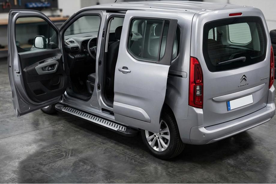 Citroen Berlingo/Multispace 2018- гг. Боковые Подножки Line (2 шт., Алюминий) Image