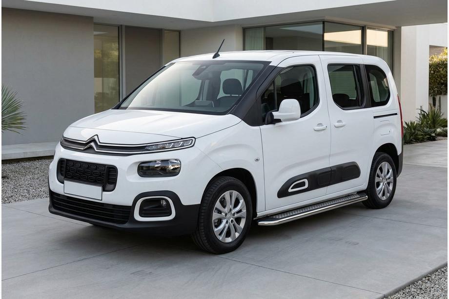 Citroen Berlingo/Multispace 2018- гг. Боковые Подножки Maydos V2 (2 шт., Алюминий и Нержавейка) Image