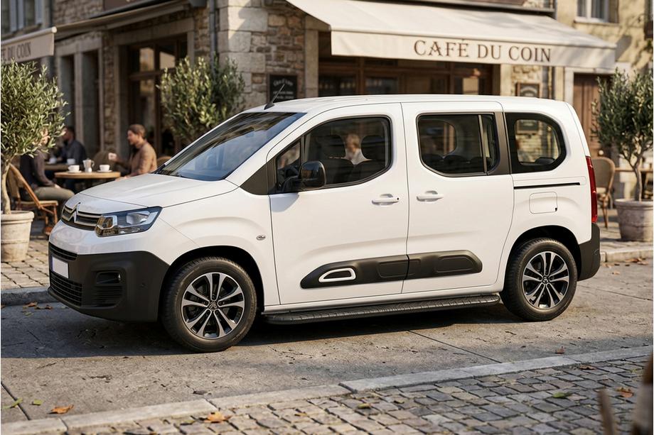 Citroen Berlingo/Multispace 2018- гг. Боковые пороги Bosphorus Black (2 шт., алюминий) Image