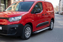 Peugeot Partner/Rifter 2019- гг. Боковые Подножки Line (2 шт., Алюминий) фото 1