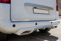 Opel Combo 2019- гг. Нижняя кромка крышки багажника нержавейка OmsaLine фото 1