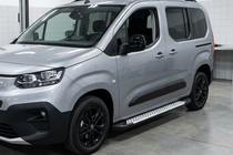 Opel Combo 2019- гг. Боковые пороги Allmond Grey (2 шт., алюминий) фото 1