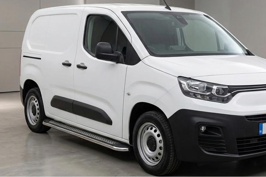 Opel Combo 2019- гг. Боковые Подножки Maydos V2 (2 шт., Алюминий и Нержавейка) Image
