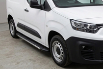 Opel Combo 2019- гг. Боковые Подножки Duru (2 шт., Алюминий) фото 1