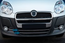 Fiat Doblo II 2010-2022 гг. Накладка на нижнюю решетку радиатора (2010-2015, 2 шт, нерж. сталь) фото 2