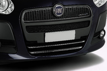 Fiat Doblo II 2010-2022 гг. Накладка на нижнюю решетку радиатора (2010-2015, 2 шт, нерж. сталь) фото 1