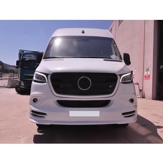 Накладка на передний бампер V3 (грунт под покраску) Mercedes Sprinter W907/W910 2018- гг. фото 3