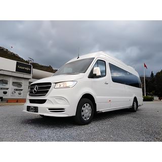 Накладка на передний бампер V3 (грунт под покраску) Mercedes Sprinter W907/W910 2018- гг. фото 4