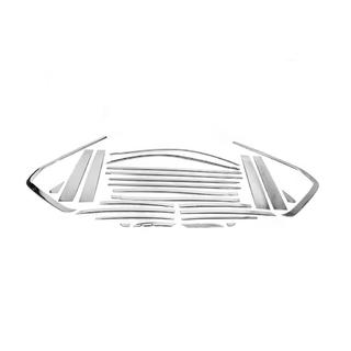 Полный комплект накладок на окна и стойки нержавейка Lexus LX570/450d 2008-2022 гг. фото 4