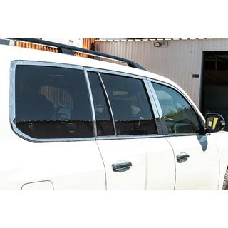 Полный комплект накладок на окна и стойки нержавейка Lexus LX570/450d 2008-2022 гг. фото 2
