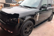 Range Rover III L322 2002-2012 гг. Боковые Подножки Tayga Black (2 шт., Алюминий) фото 2