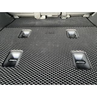 Коврик багажника 2 шт (EVA, 7 мест, Черный) Toyota Land Cruiser 200 2007-2021 гг. фото 3